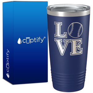 Love Baseball on 20oz Tumbler
