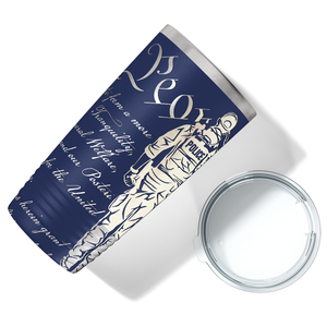 Personalized Police We the People Distressed Flag Engraved Wrap 20oz Navy Blue Tumbler