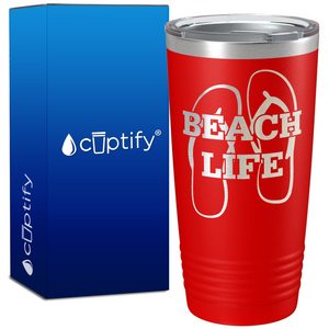 The Beach Life Sandals 20oz Beach Tumbler