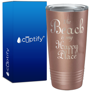 The Beach is my Happy Place 20oz Beach Tumbler