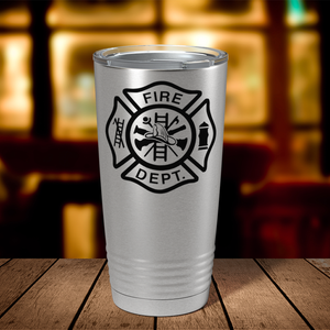 Fire Department Badge 20oz Stainless Firefighter Tumbler