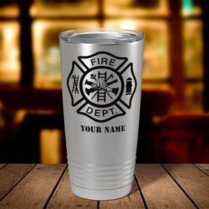 Personalized Fire Department Badge 20oz Stainless Firefighter Tumbler