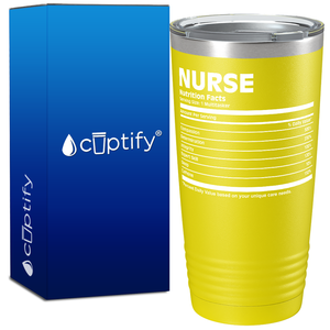 Nurse Nutrition Facts 20oz Nurse Tumbler