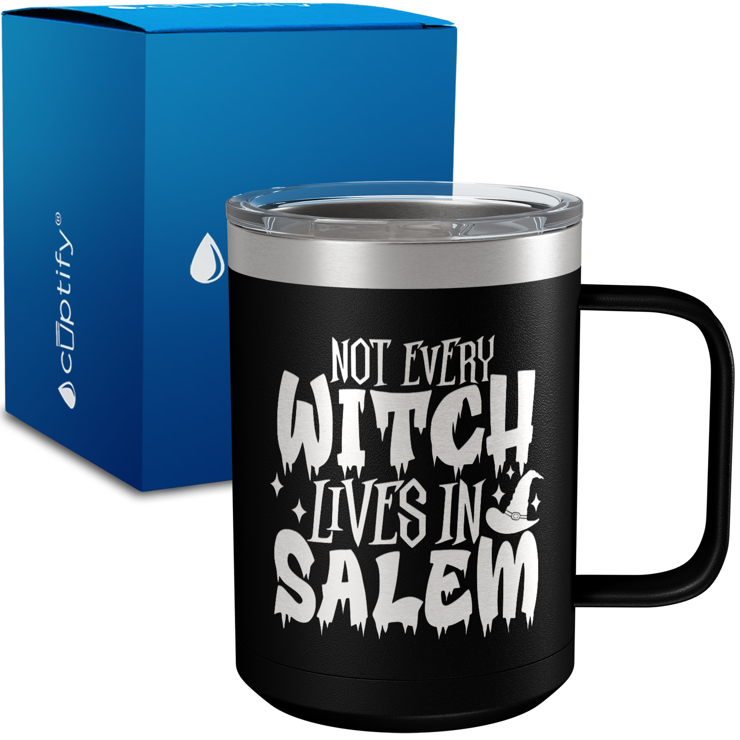 Not Every Witch Lives in Salem 15oz Stainless Halloween Coffee Mug