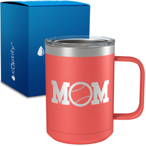 Baseball Mom 15oz Stainless Steel Mug