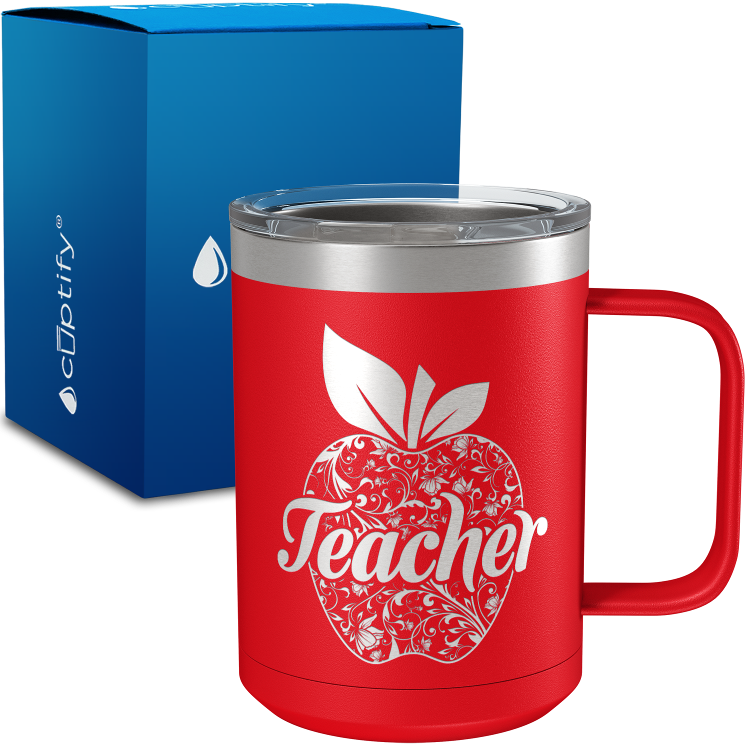 Teacher Apple 15oz Stainless Steel Mug