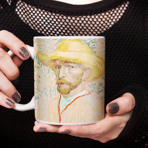 Van Gogh Self Portrait With Straw Hat 11oz Ceramic Coffee Mug