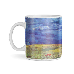 Van Gogh Wheatfield Under Clouded Sky 11oz Ceramic Coffee Mug