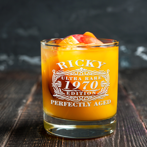 Personalized Ultra Rare Edition Perfectly Aged 16 oz Glass Can