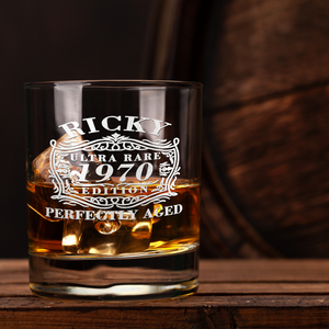 Personalized Ultra Rare Edition Perfectly Aged 16 oz Glass Can