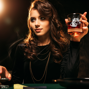 Doberman Pinscher Etched on 10.25oz Old Fashion Glass