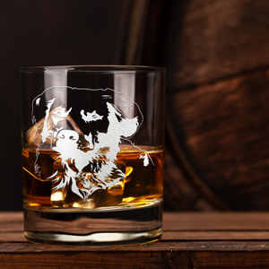 Golden Retriever Etched on 10.25oz Old Fashion Glass