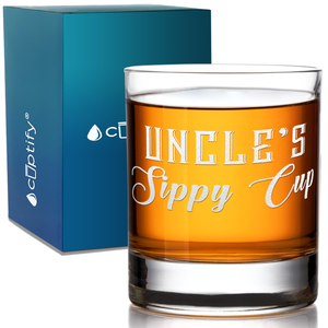 Uncle's Sippy Cup Etched 10.25 oz Old Fashion Glass
