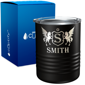 Personalized Pegasus Engraved on 10oz Lowball Tumbler