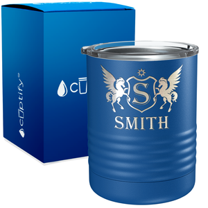 Personalized Pegasus Engraved on 10oz Lowball Tumbler