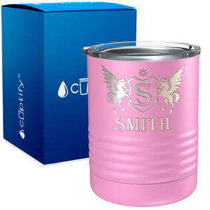 Personalized Pegasus Engraved on 10oz Lowball Tumbler