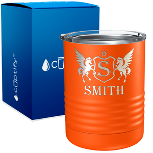 Personalized Pegasus Engraved on 10oz Lowball Tumbler
