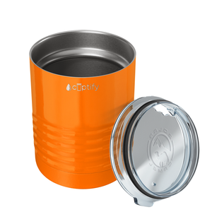 Orange Bright Gloss 10oz Lowball Tumbler