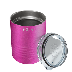 Pink Glitter 10oz Lowball Tumbler