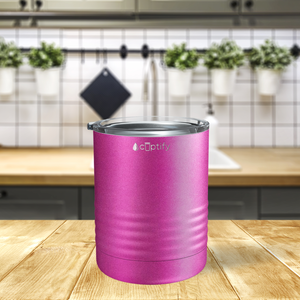 Pink Glitter 10oz Lowball Tumbler