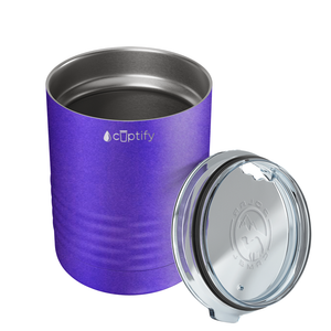 Purple Glitter 10oz Lowball Tumbler