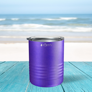 Purple Glitter 10oz Lowball Tumbler