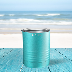 Seafoam Glitter 10oz Lowball Tumbler