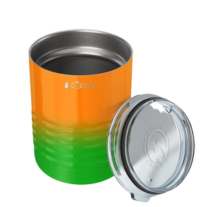 Orange Green Ombre 10oz Lowball Tumbler