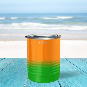 Orange Green Ombre 10oz Lowball Tumbler