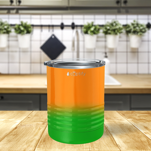 Orange Green Ombre 10oz Lowball Tumbler