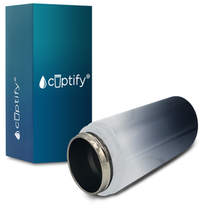 Cuptify Personalized Laser Engraved on Snowy Mountains Ombre 12 oz Sports Bottle