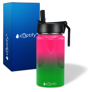 Personalized Watermelon Ombre 12oz Wide Mouth Water Bottle