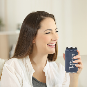 Cuptify Personalized on Blue Gray Gloss 12 oz Cola Can Bottle