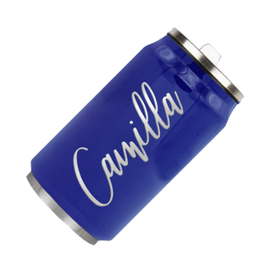Cuptify Personalized on Blue Gloss 12 oz Cola Can Bottle