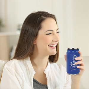 Cuptify Personalized on Blue Gloss 12 oz Cola Can Bottle