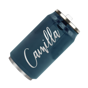 Cuptify Personalized on Blue Sea Gloss 12 oz Cola Can Bottle