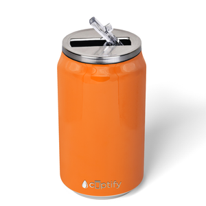 Orange Bright Gloss 12oz Cola Can Bottle