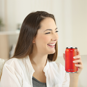 Orange Glitter 12oz Cola Can Bottle