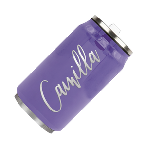 Cuptify Personalized on Lavender Gloss 12 oz Cola Can Bottle