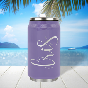 Cuptify Personalized on Lavender Gloss 12 oz Cola Can Bottle