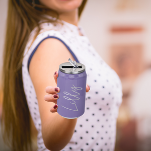 Cuptify Personalized on Lavender Gloss 12 oz Cola Can Bottle