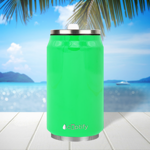 Neon Green Gloss 12oz Cola Can Bottle