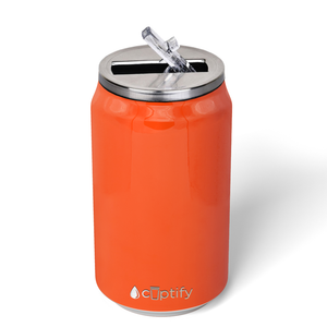 Orange Gloss 12oz Cola Can Bottle
