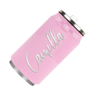 Cuptify Personalized on Pastel Pink Gloss 12 oz Cola Can Bottle