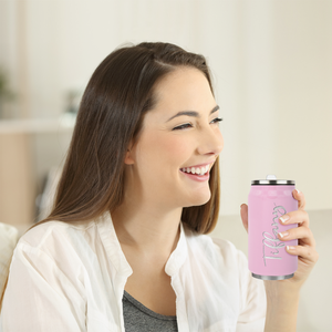 Cuptify Personalized on Pastel Pink Gloss 12 oz Cola Can Bottle