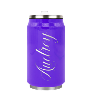 Cuptify Personalized on Purple Gloss 12 oz Cola Can Bottle