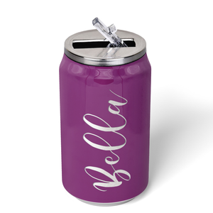 Cuptify Personalized on Plum Wine Gloss 12 oz Cola Can Bottle