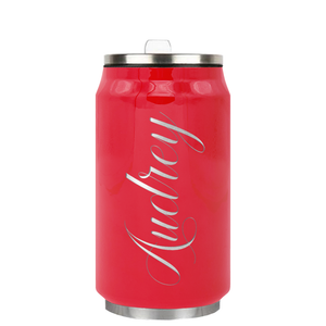 Cuptify Personalized on Red Gloss 12 oz Cola Can Bottle