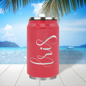 Cuptify Personalized on Red Gloss 12 oz Cola Can Bottle