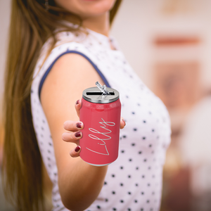 Cuptify Personalized on Red Gloss 12 oz Cola Can Bottle